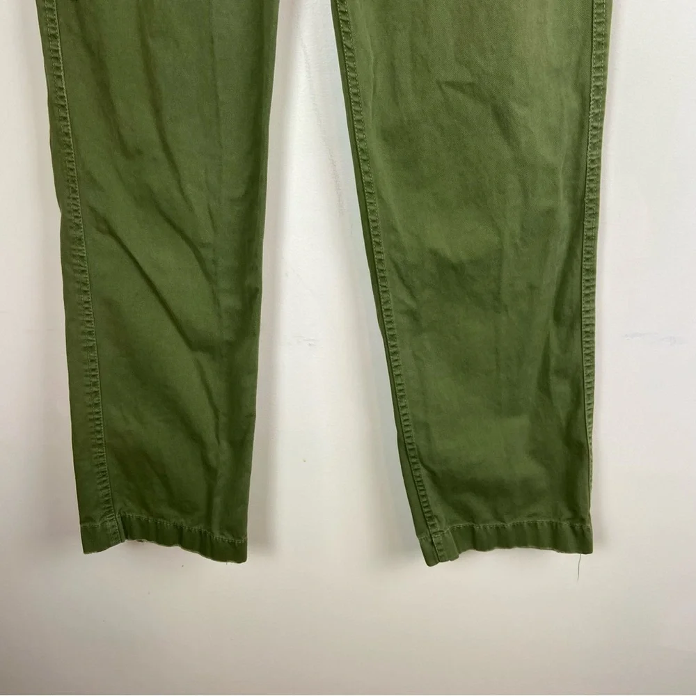 J Crew Olive Green Chinos Pants Preppy Academia Business Casual Office Size 0‎